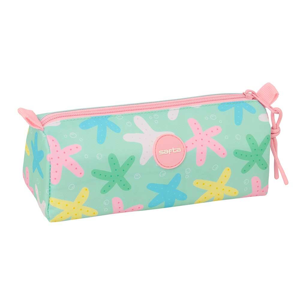 Portatodo Infantil Estrellas con Cremallera 21x8x6 cm Verde Agua 2/3