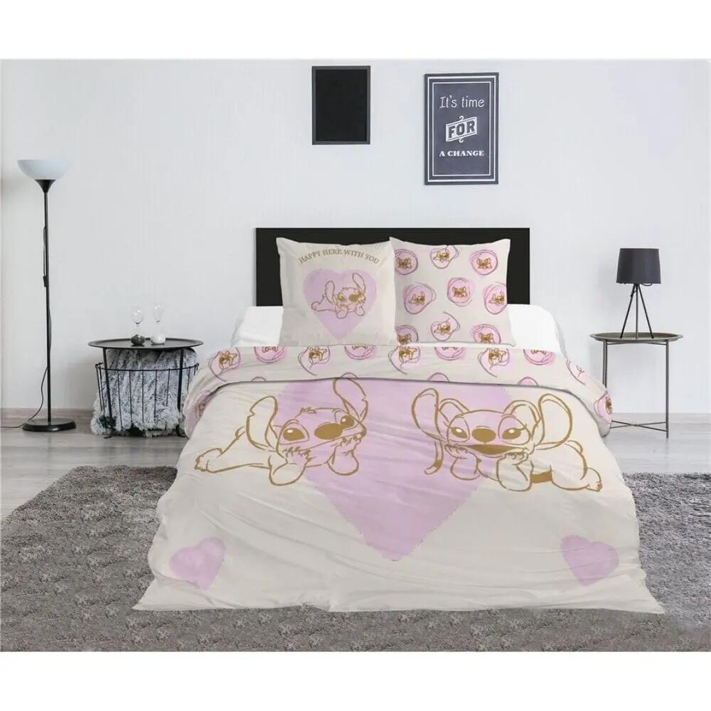 Copripiumino bambino Stitch e Angel 240x220 cm policotone rosa 4/4