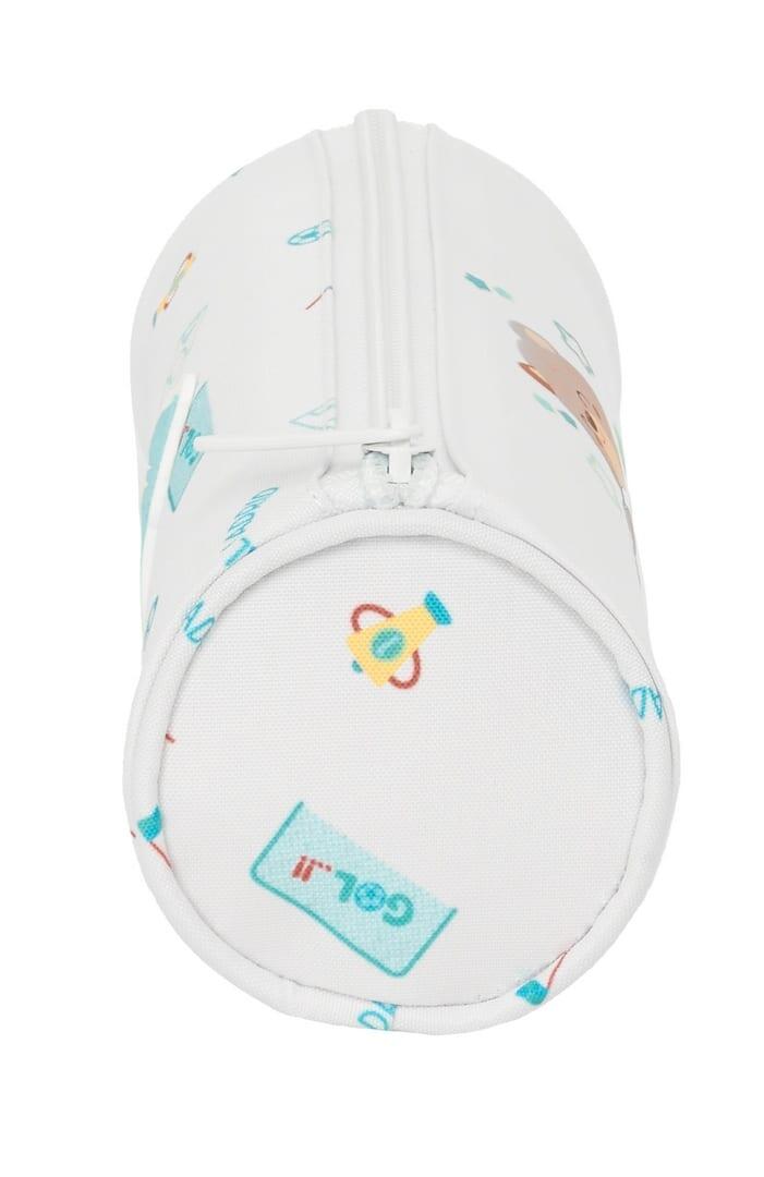 Trousse ronde pour enfants Real Madrid avec fermeture éclair blanche 3/3