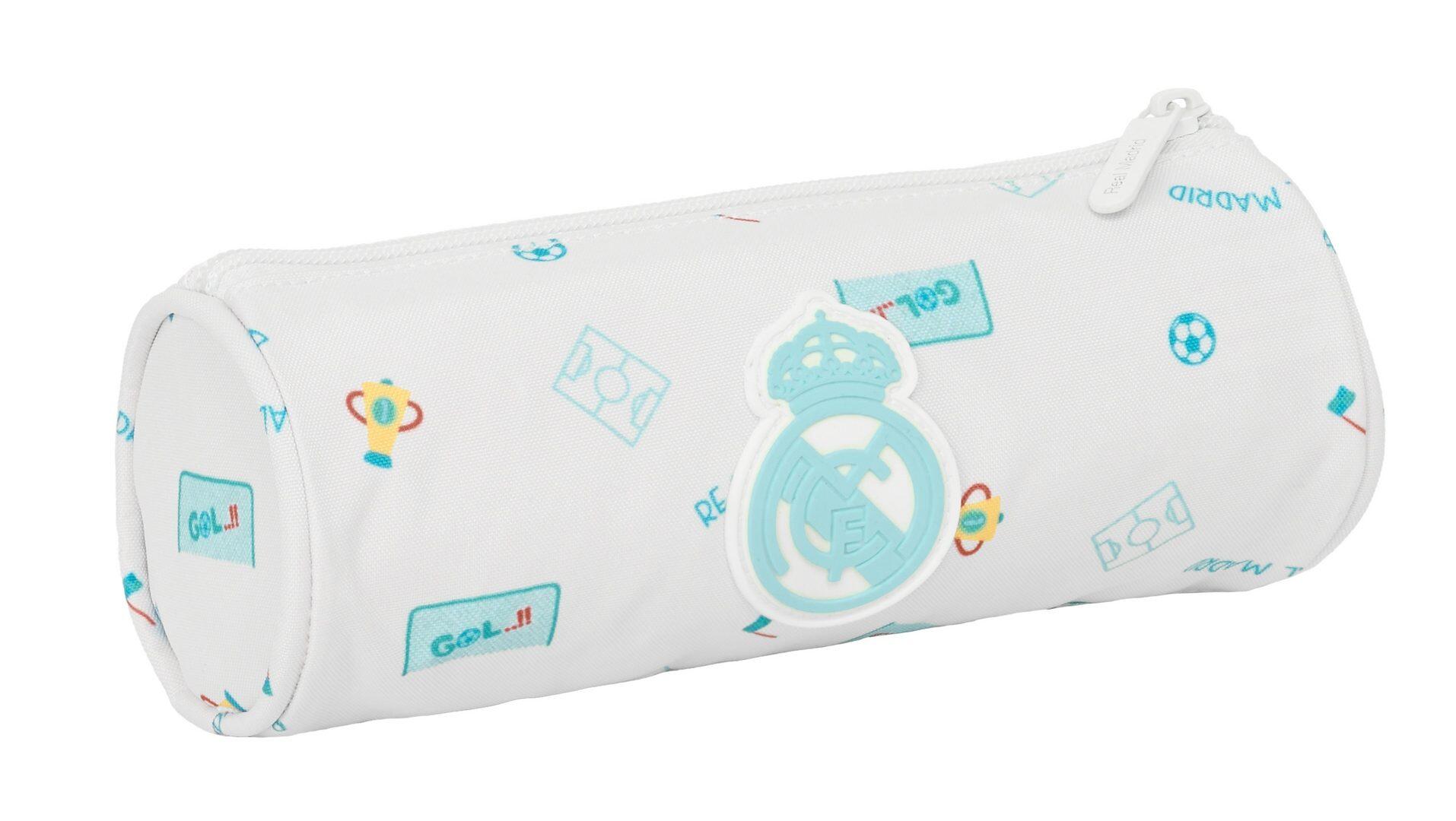 Trousse ronde pour enfants Real Madrid avec fermeture éclair blanche 2/3