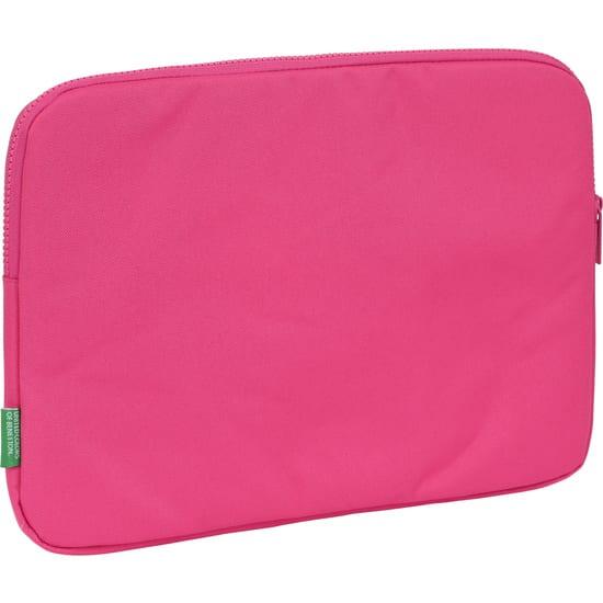 Custodia laptop adulto Benetton imbottita 14″ con cerniera rosa 2/2
