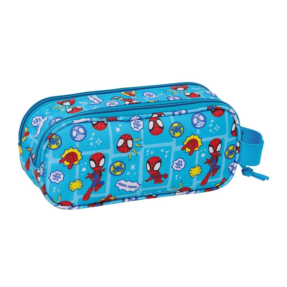 Trousse double Spidey 3D pour enfants avec 2 compartiments et fermetures éclair 2/3