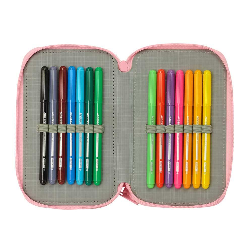 Astuccio triplo per bambini con capibara, con 37 scomparti e scomparti, colore 6/6