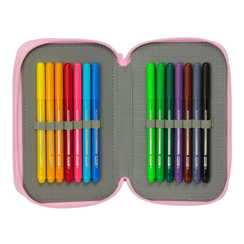 Trousse Hello Kitty pour enfants avec accessoires, 2 compartiments, rose 6/6