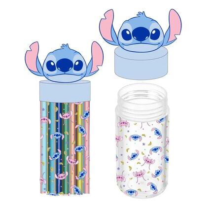 Estuche Portatodo Infantil Stitch con Accesorios Multicomposición Azul
