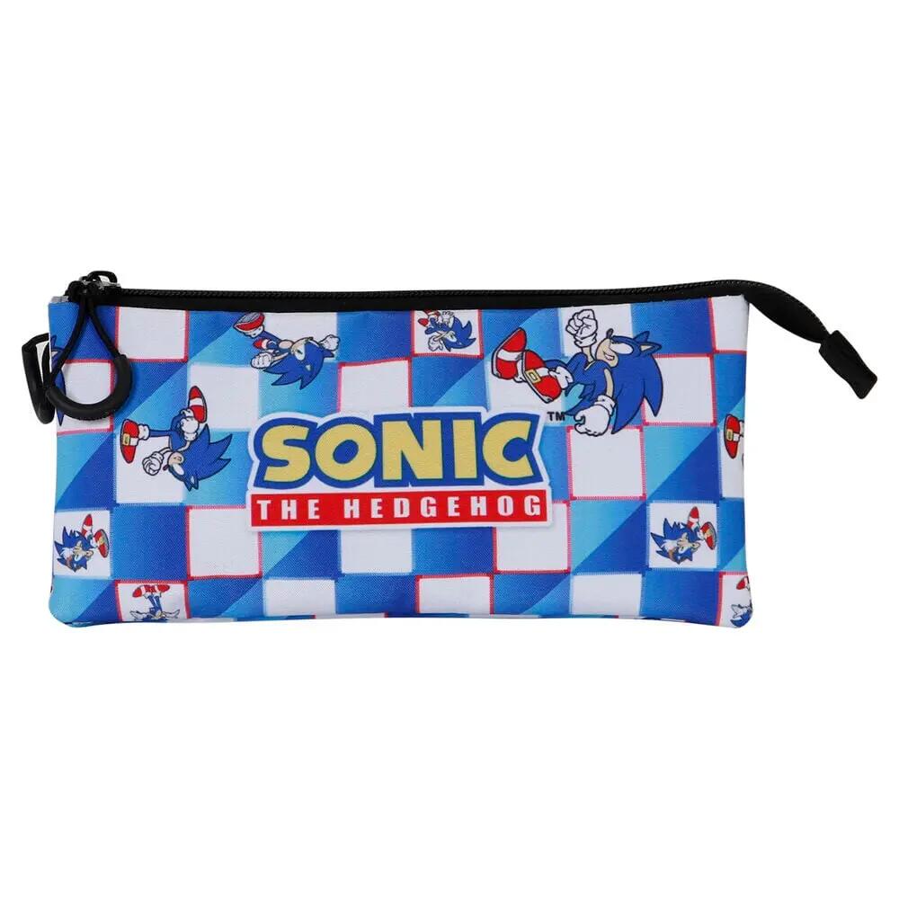 Astuccio triplo per bambini di Sonic the Hedgehog, 23x7x11 cm, blu. 4/4
