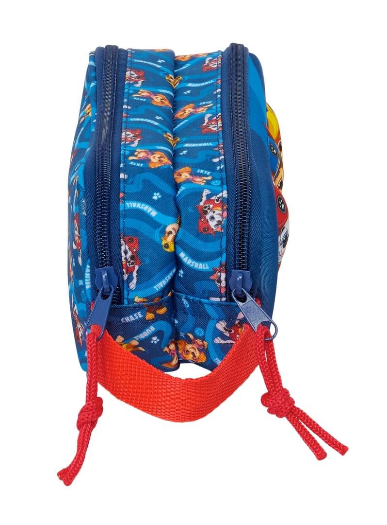 Astuccio doppio 3D Paw Patrol per bambini con cerniera e maniglia - Blu 3/3