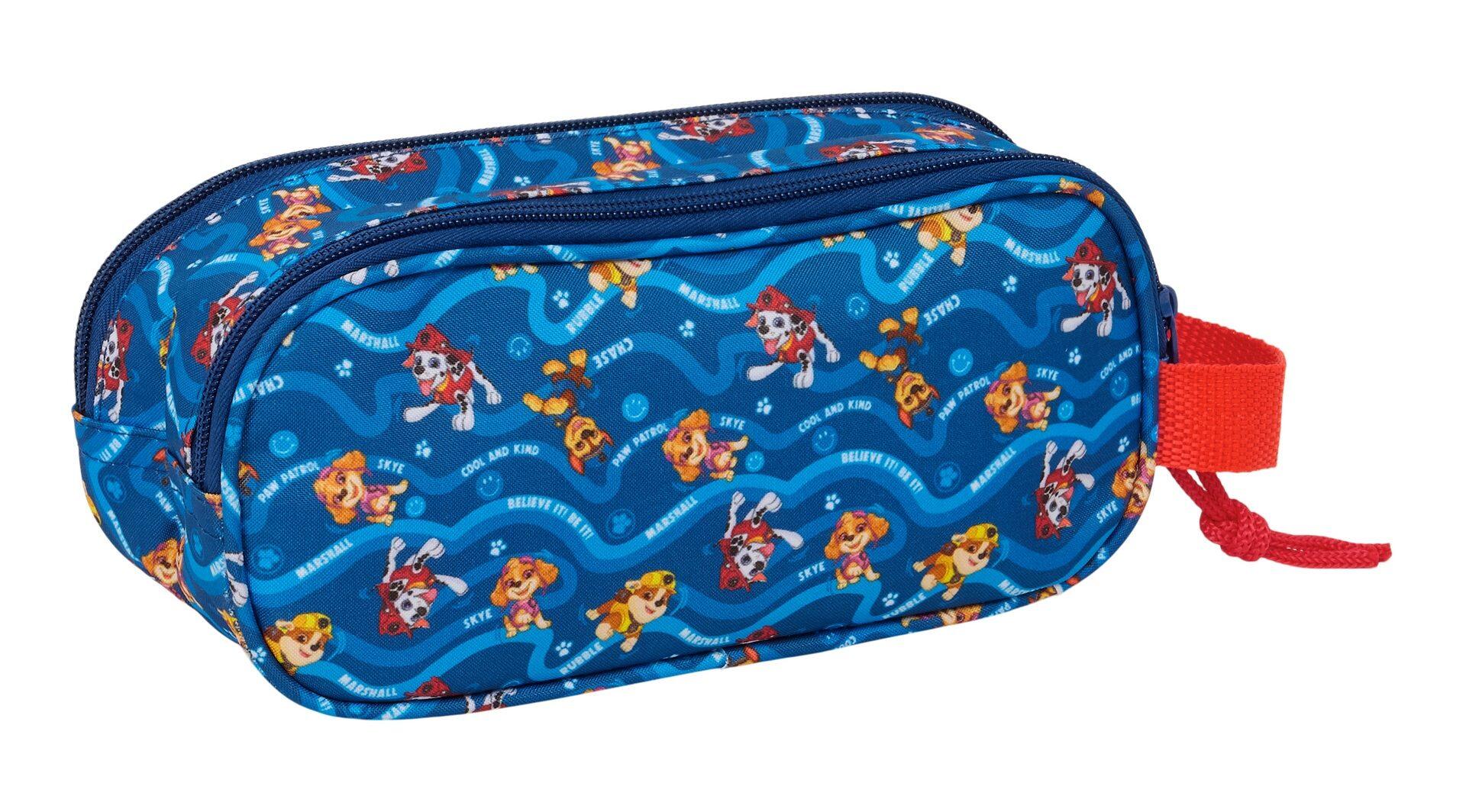 Astuccio doppio 3D Paw Patrol per bambini con cerniera e maniglia - Blu 2/3