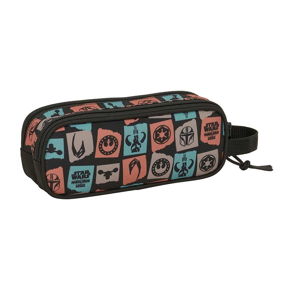 Astuccio doppio con cerniera, con i personaggi di The Mandalorian e Grogu, per 2/3