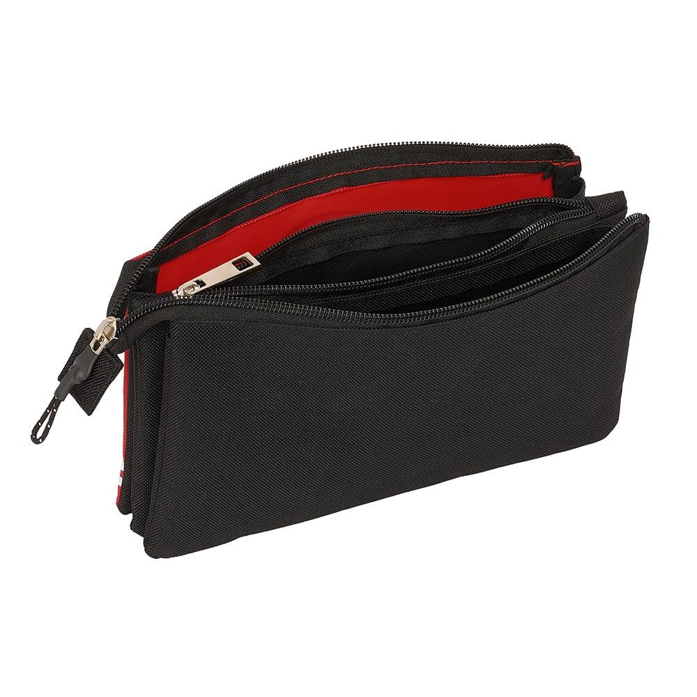 Astuccio triplo per bambini, Annihilators in poliestere con 3 cerniere, rosso 3/3
