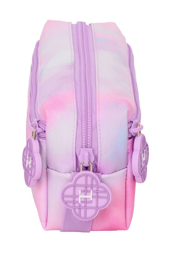 Trousse double K-Pop Demon Hunters pour enfants avec fermeture éclair, noire 3/4