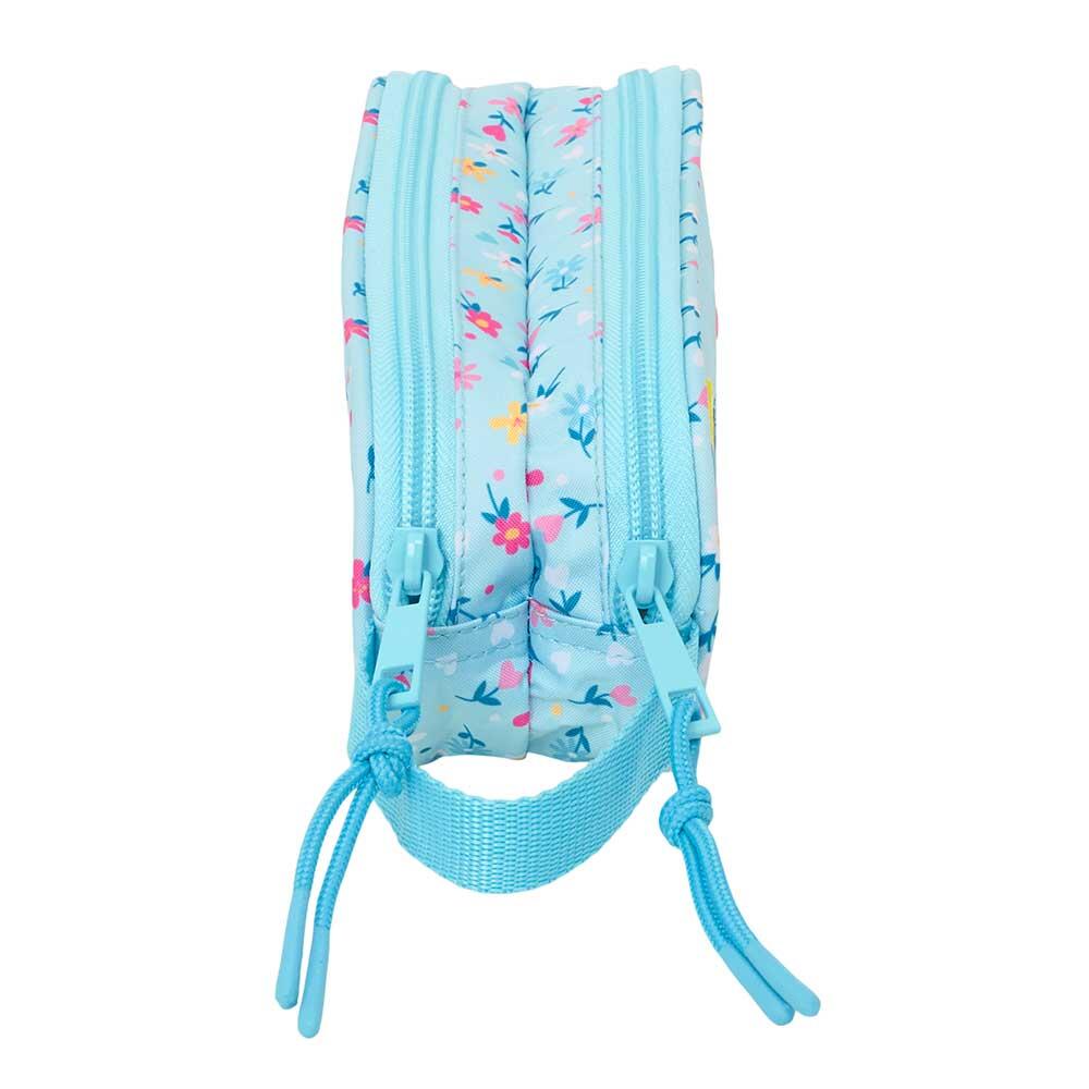Trousse à crayons triple papillon pour enfants, avec fermeture éclair et poche 3/3