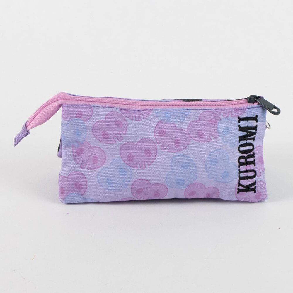 Estuche Portatodo Infantil Kuromi de Poliéster con 3 Compartimentos Lila 5/6