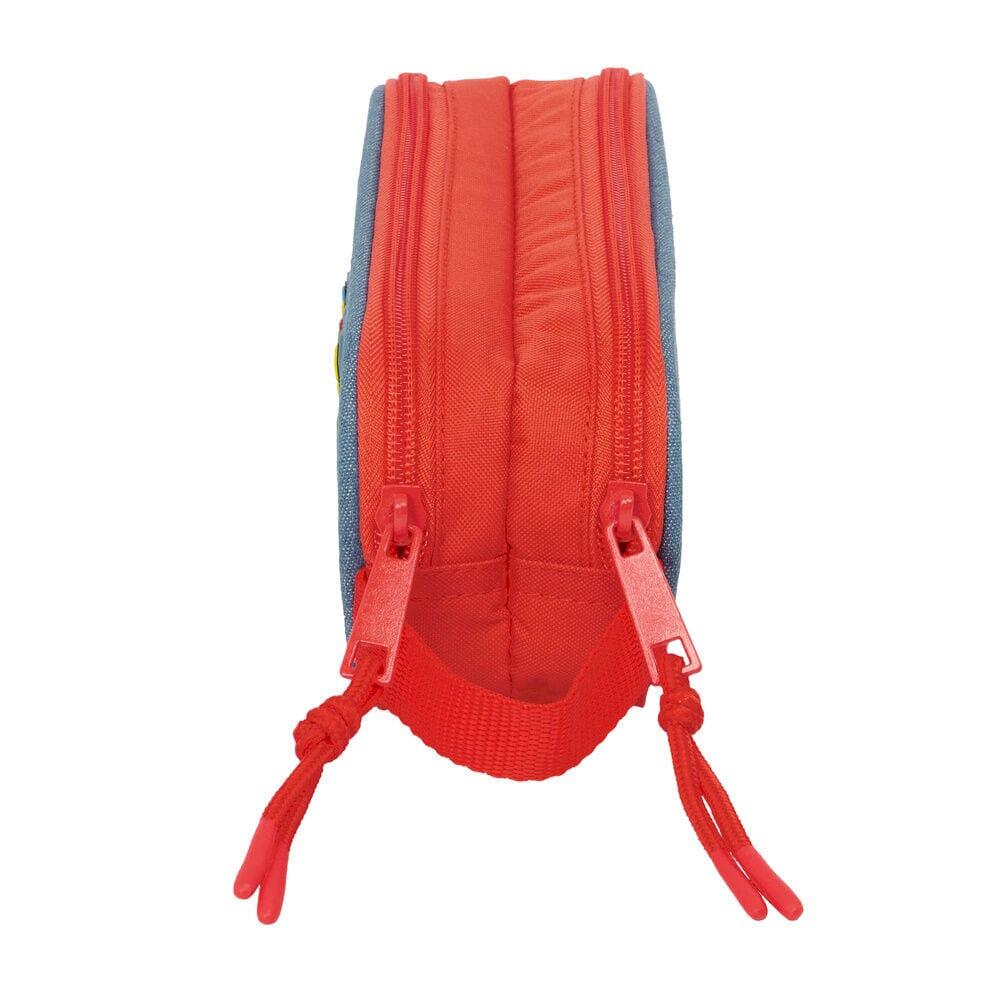 Astuccio doppio di Super Mario per bambini con 2 cerniere e maniglia, blu/rosso 3/3