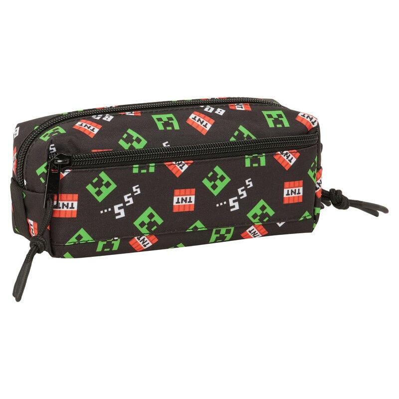 Astuccio triplo Minecraft per bambini con cerniera, 22 cm, nero 2/4