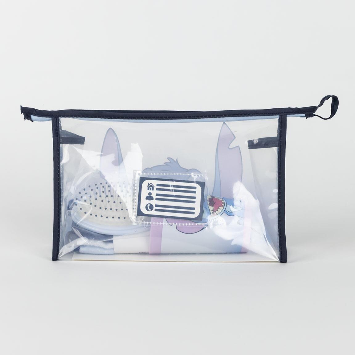 Nécessaire de viagem infantil Stitch com zíper, 12x25x10 cm, azul 6/6