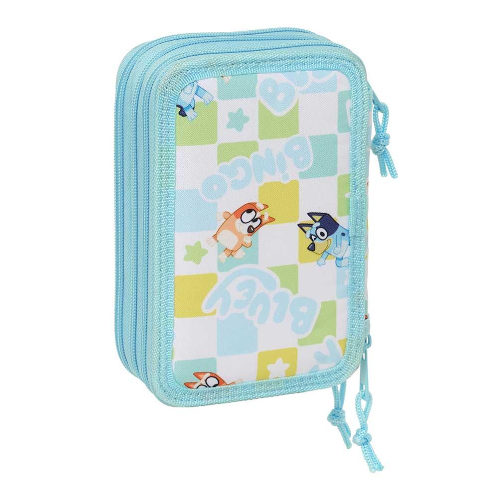 Astuccio per bambini Bluey in poliestere con 2 scomparti e accessori - Blu 2/6