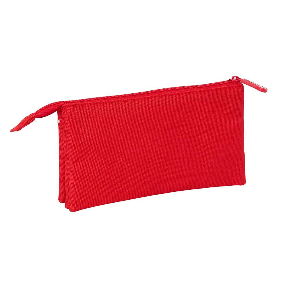 Astuccio triplo per bambini del Siviglia FC con 3 cerniere e scomparti - Rosso 4/4