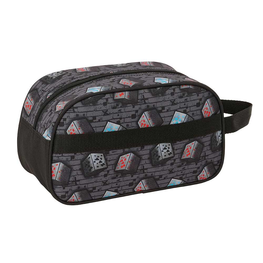 Beauty case per bambini Minecraft, adattabile al trolley con maniglia, nero 2/3