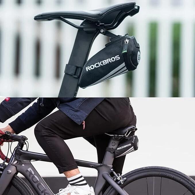 ROCKBROS Mini Fahrrad-Satteltasche mit Halterung 5/6