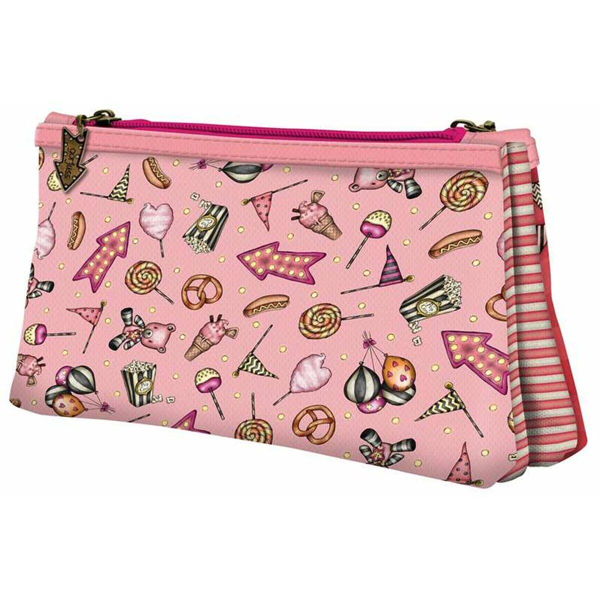 Trousse Fourre-Tout Double Gorjuss Fairground Carousel Saumon 2/2