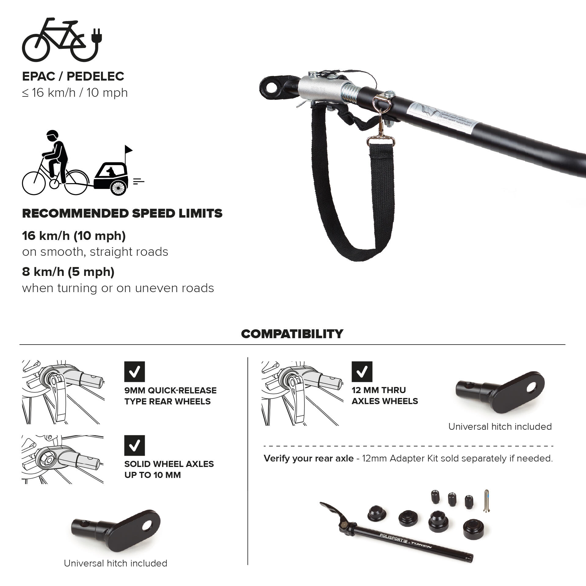 Remorque Vélo pour Chien & Poussette Chien 2 en 1 Taille M, Kaki/ Gris 6/7