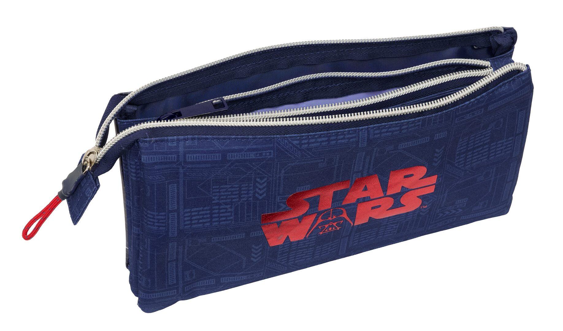 Astuccio triplo per matite Star Wars Darth Vader con cerniera per bambini - Blu 3/3