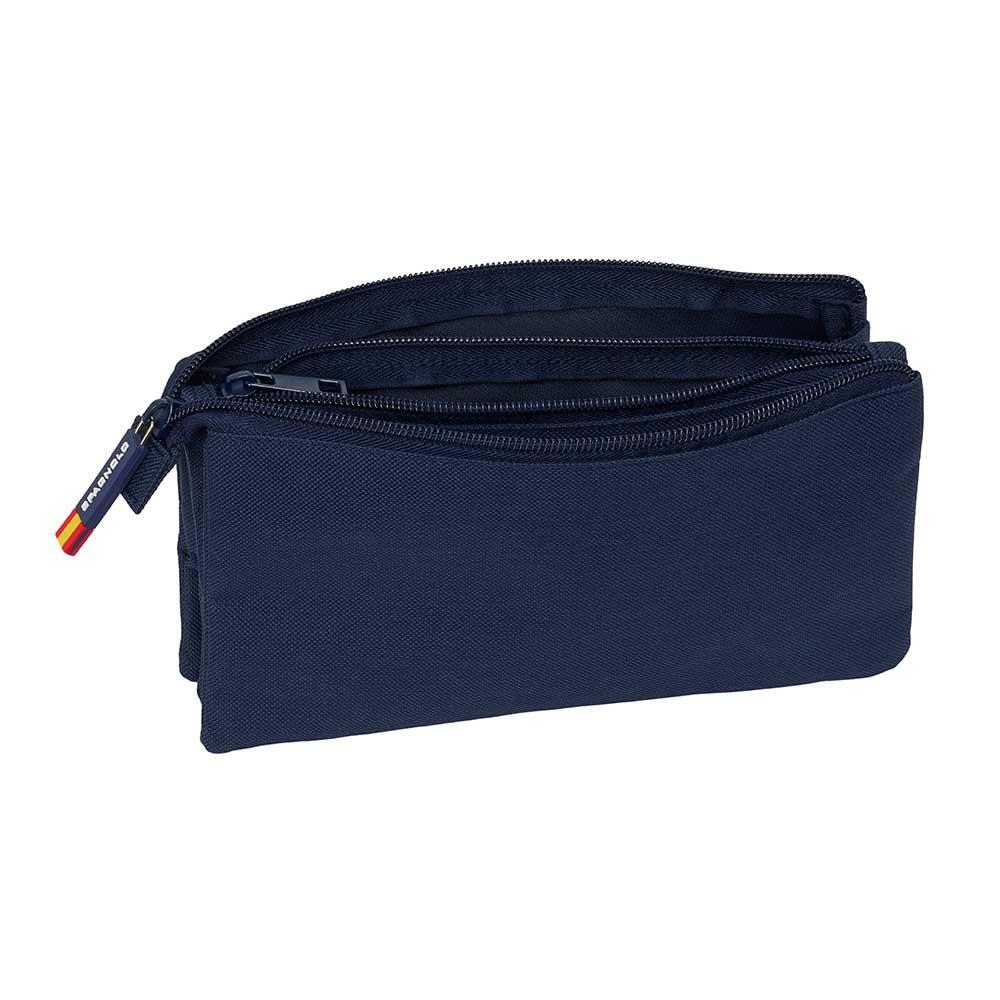 Astuccio triplo spagnolo per adulti con 3 cerniere, blu navy 3/3