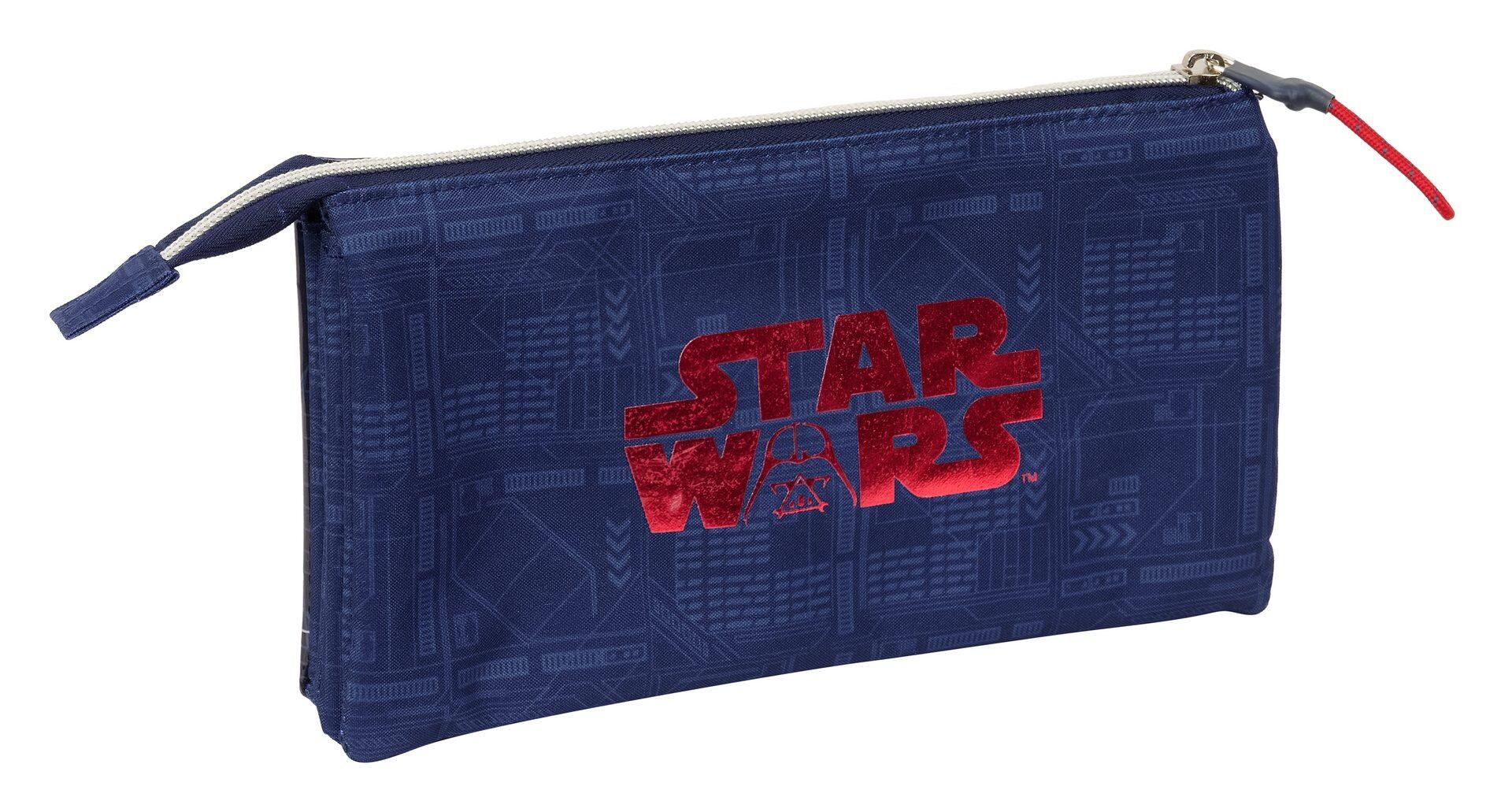 Astuccio triplo per matite Star Wars Darth Vader con cerniera per bambini - Blu 2/3