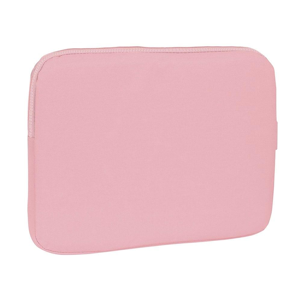 Capa portátil adulto de poliéster acolchoada 14″ rosa com fecho 2/2