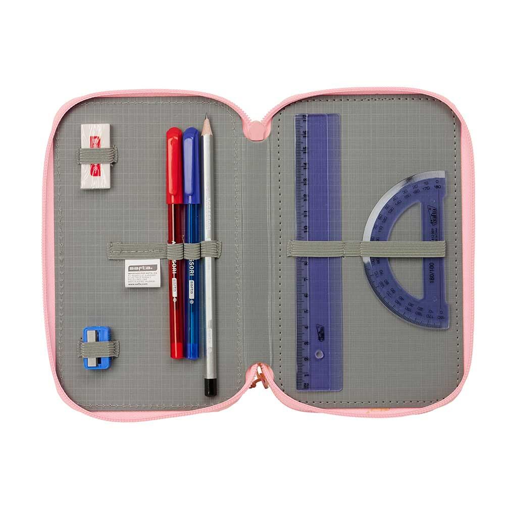 Astuccio rotondo per bambini del Real Madrid con cerniera e 18 scomparti, bianco 4/6