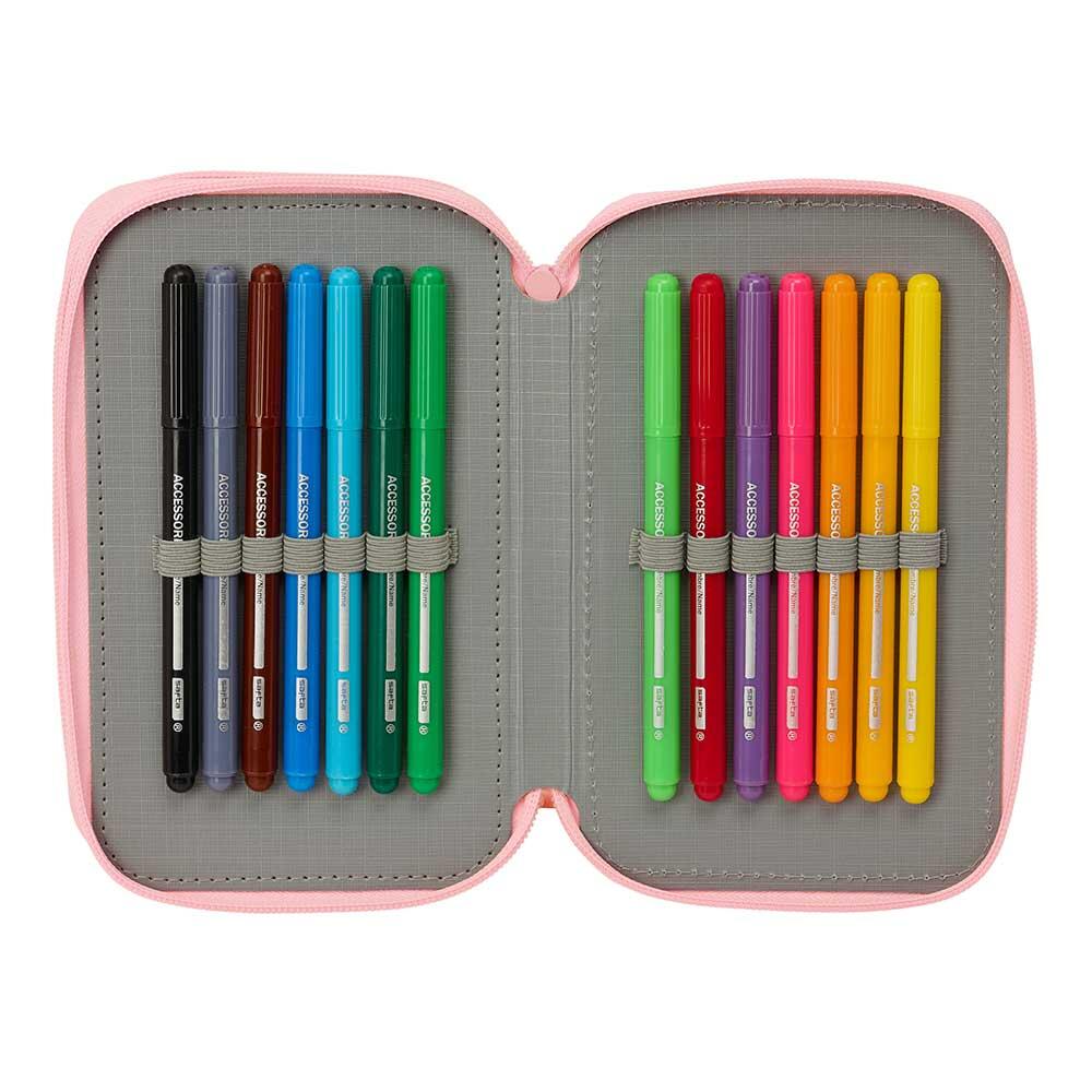Astuccio rotondo per bambini del Real Madrid con cerniera e 18 scomparti, bianco 6/6