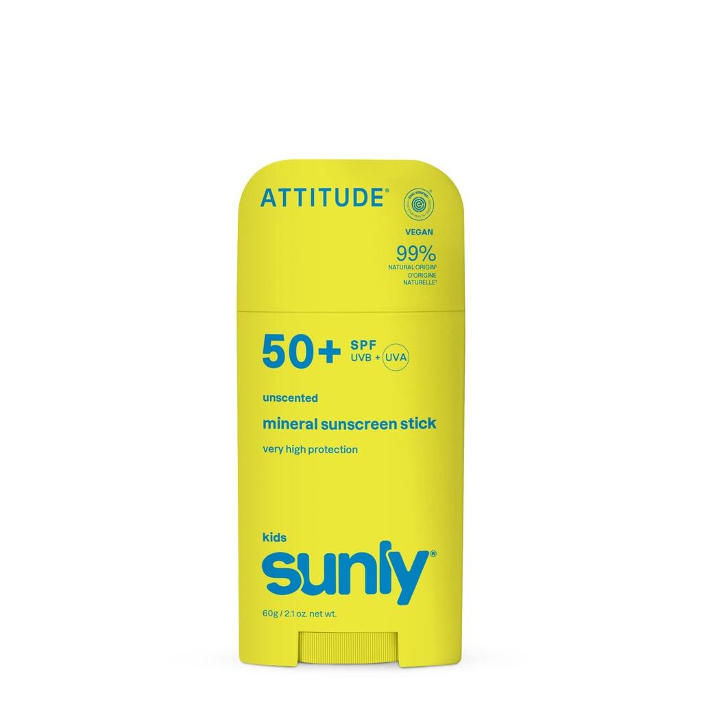 Kids mineral sunscreen stick face & body SPF 50 unscented