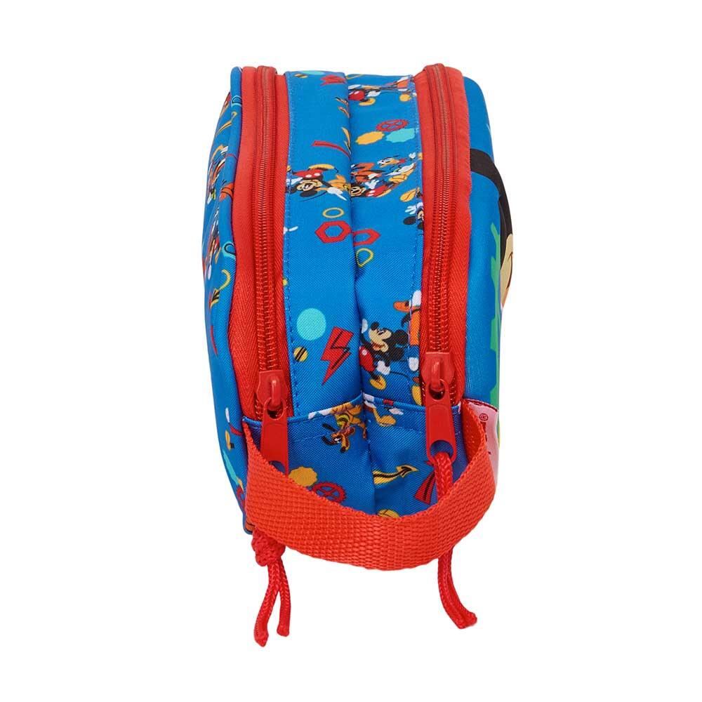 Trousse double Mickey Mouse 3D pour enfants avec 2 fermetures éclair - Bleue 3/3