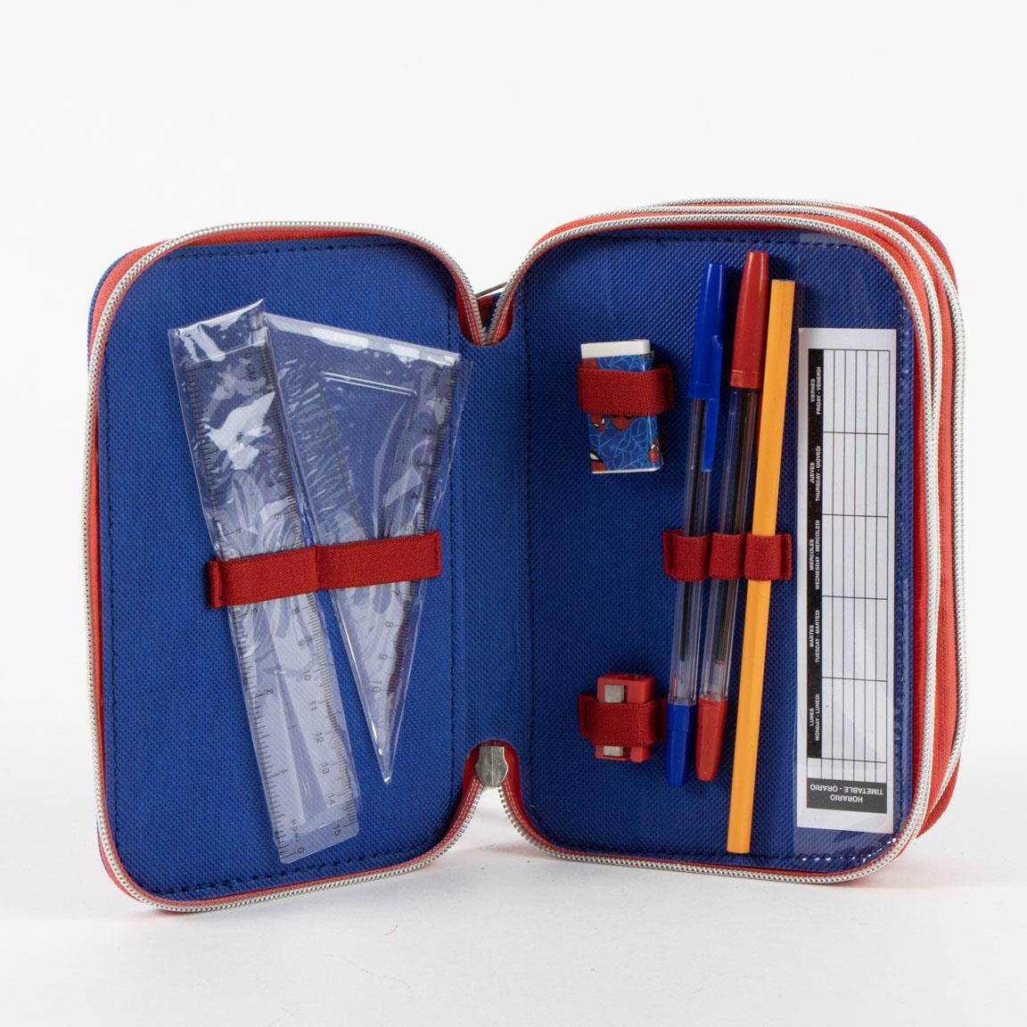 Trousse double Spider-Man néon pour enfants, 28 crayons, fermeture éclair 3/6