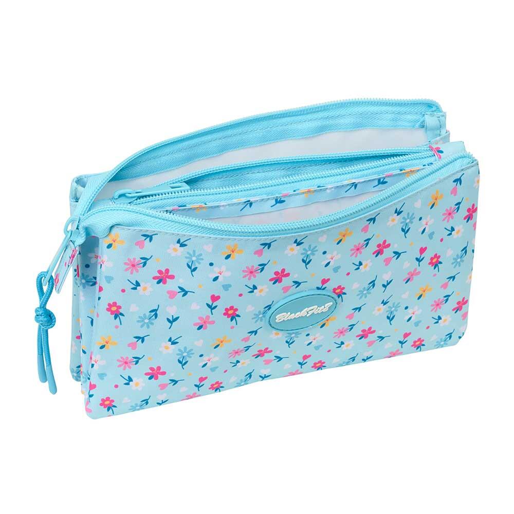 Astuccio per bambini Blackfit8 Petals con cerniera, 22 cm, blu 3/3