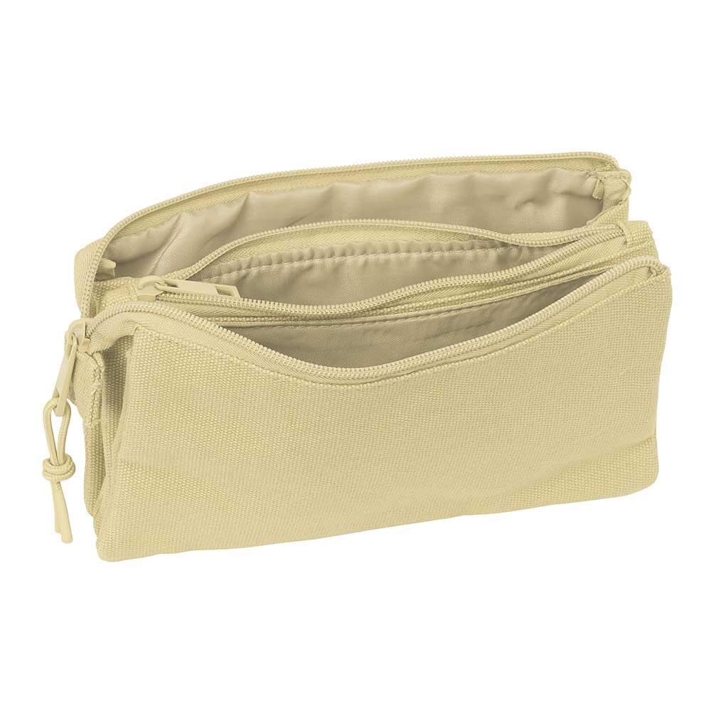 Astuccio Safta in poliestere con 3 cerniere, per adulti, colore beige. 3/3