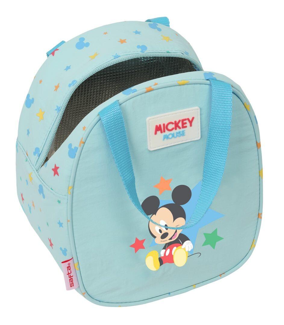 Nécessaire térmica infantil Mickey Mouse, forrada, 22x19x12 cm, azul 4/4