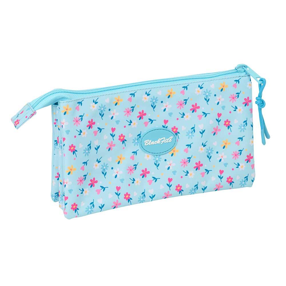 Astuccio per bambini Blackfit8 Petals con cerniera, 22 cm, blu 2/3