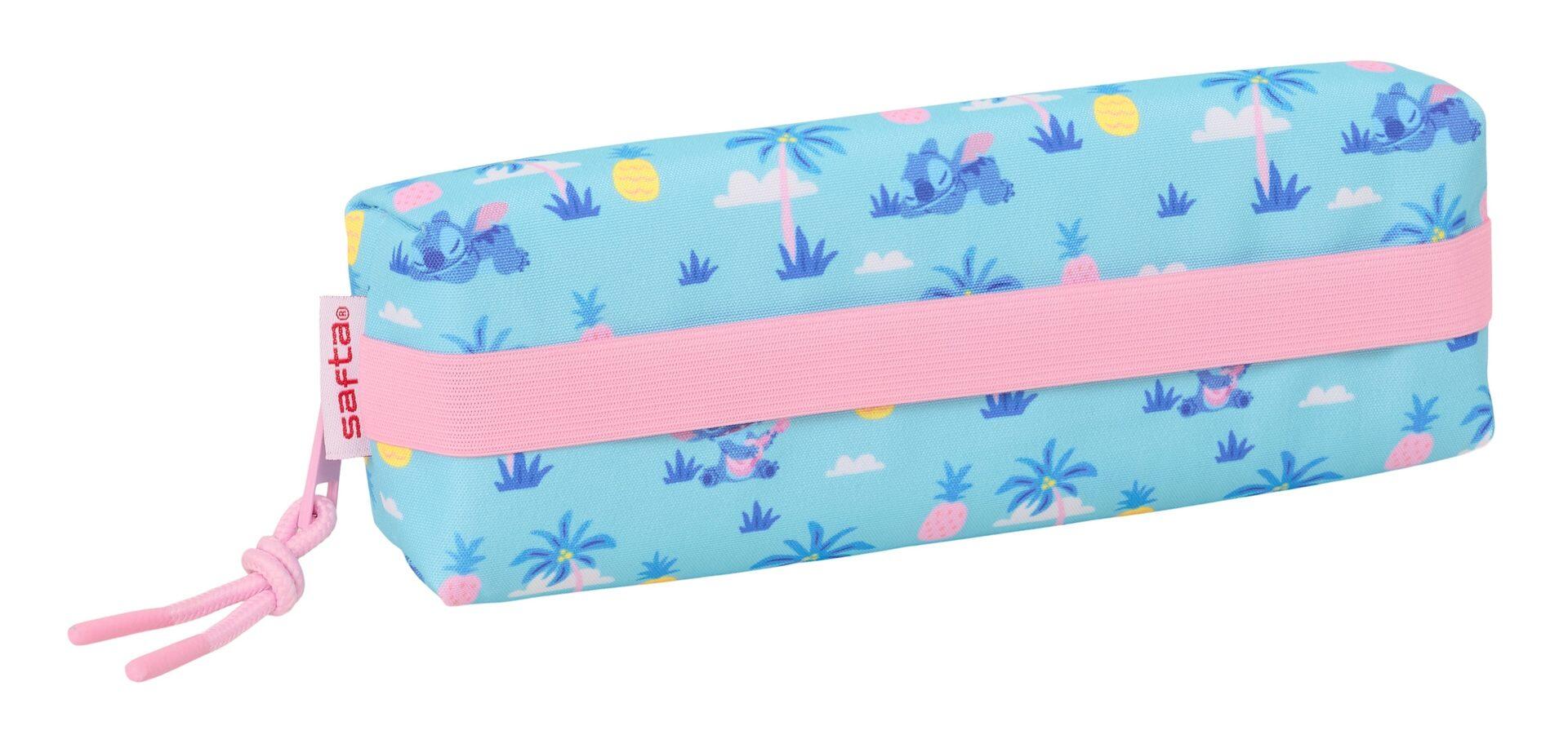 Astuccio per bambini Stitch Waves con cerniera ed elastico, 22 cm, blu 3/3