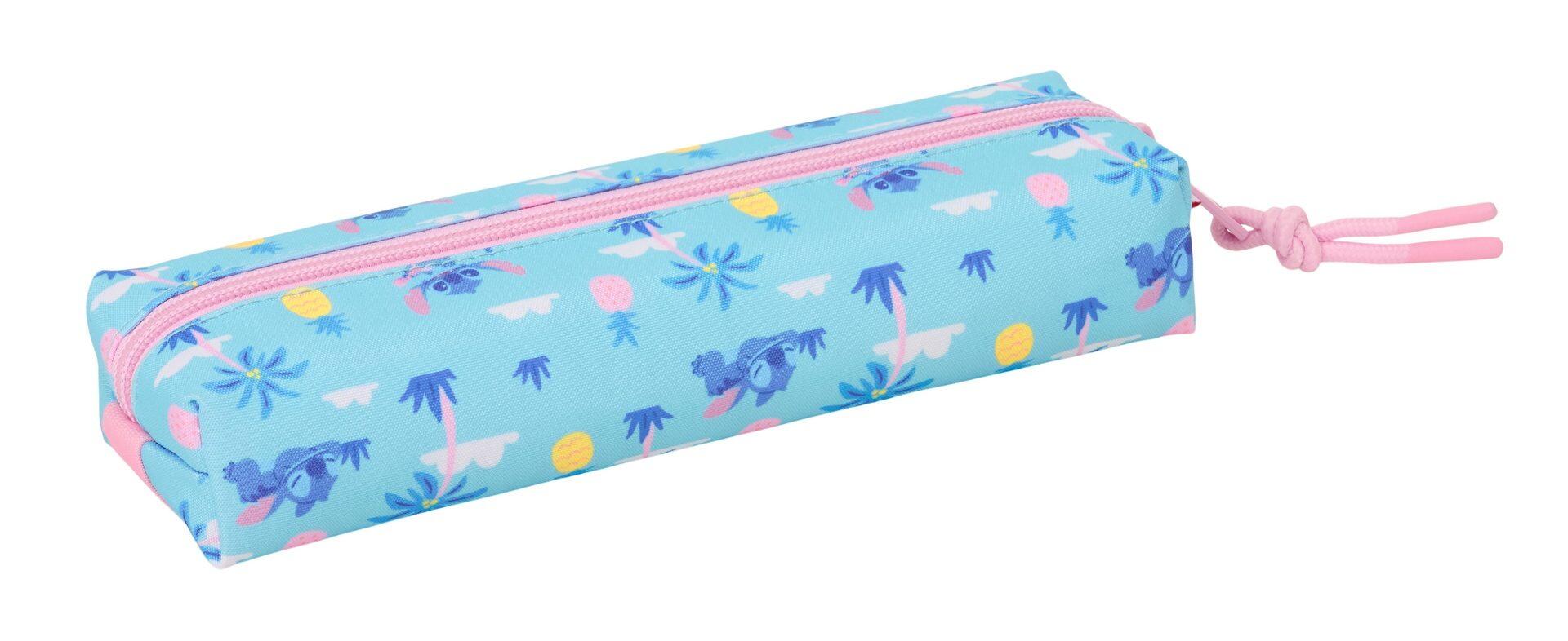 Astuccio per bambini Stitch Waves con cerniera ed elastico, 22 cm, blu 2/3