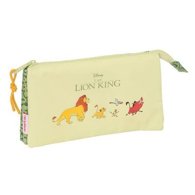 Astuccio per bambini Mufasa 22 cm con cerniera e chiusura elastica verde.