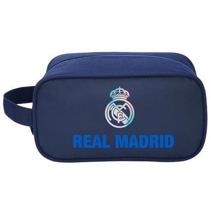Trousse enfant Real Madrid en polyester avec fermeture éclair, 21 x 8 x 6 cm