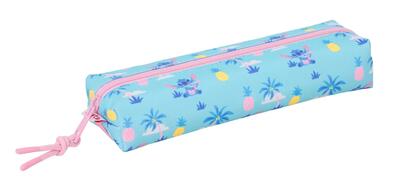 Astuccio doppio Stitch per bambini con 2 cerniere rosa e blu
