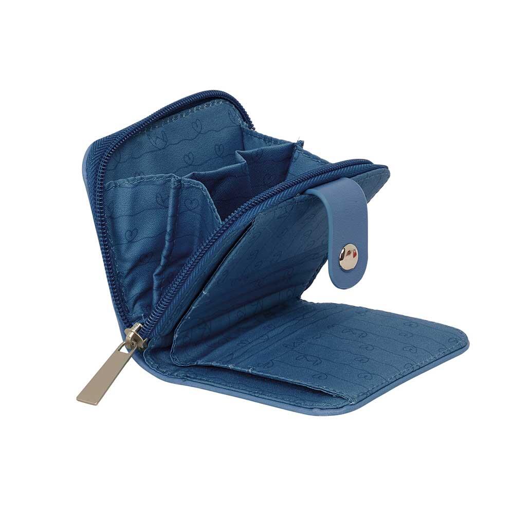 Portafoglio Stitch Kids con chiusura magnetica e portamonete con cerniera - Blu 3/3