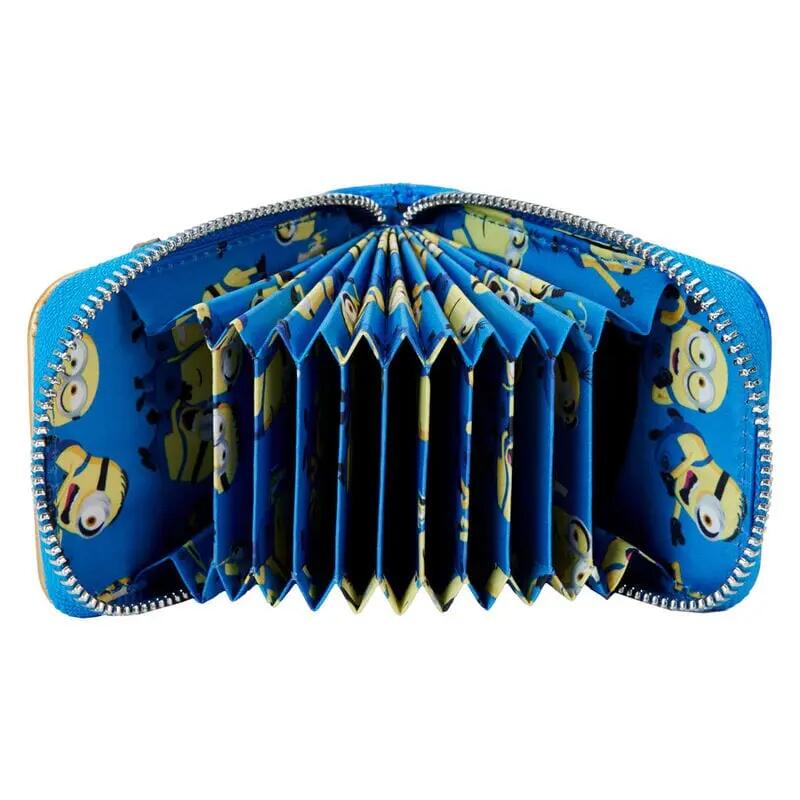 Minions Kindergeldbörse aus veganem Leder mit Reißverschluss, 10,6 cm, Blau 3/3