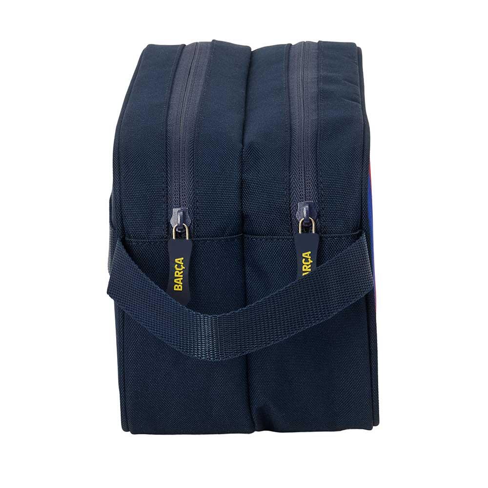 Beauty case da adulto FC Barcelona con 2 cerniere e maniglia - Blu 3/3