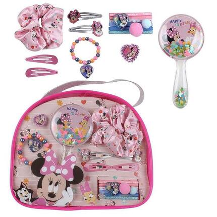 Minnie Mouse Kinder-Kulturbeutel mit Beauty-Set und Accessoires, mehrfarbig rosa