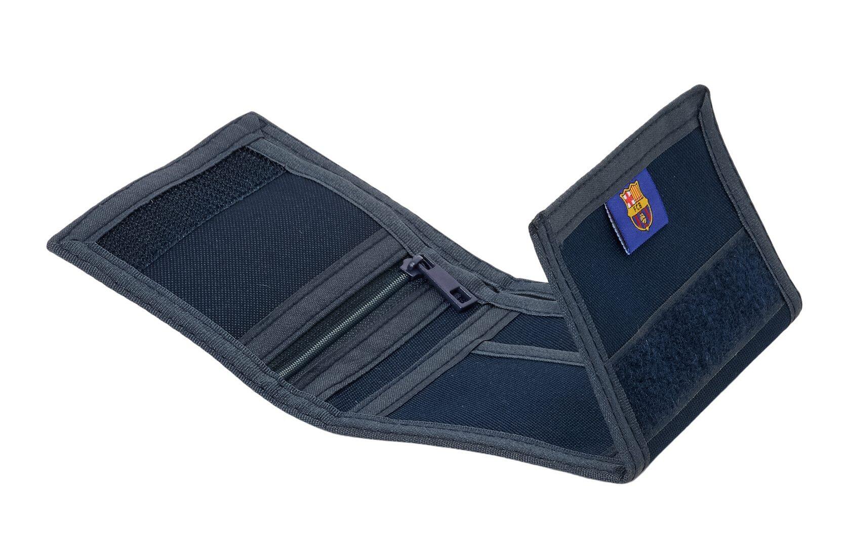 Portefeuille adulte FC Barcelone avec porte-monnaie à fermeture velcro et zip 3/3