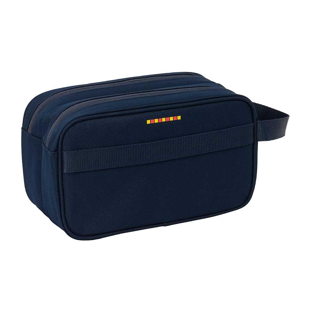 Beauty case da adulto FC Barcelona con 2 cerniere e maniglia - Blu 2/3